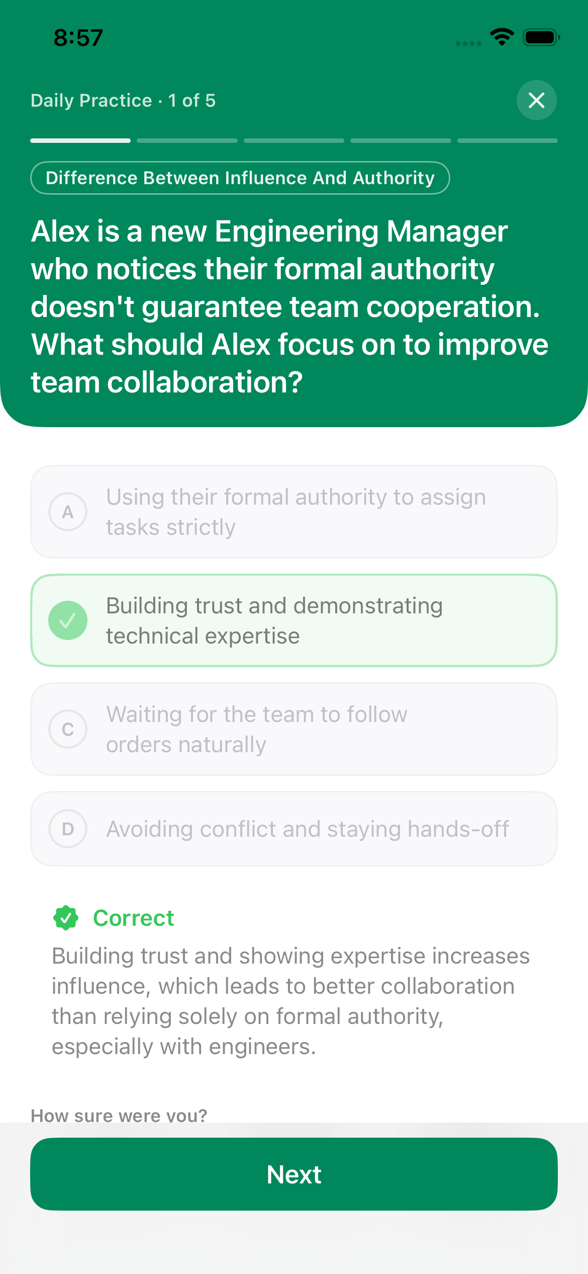 GapFix — Daily Practice: 2-minute review with instant feedback